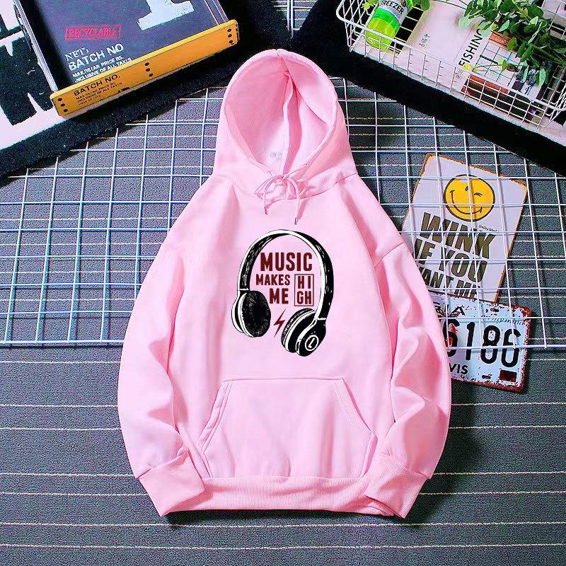 Women's American Style Hooded Sweatshirt - Casual Spring/Autumn, Plus Velvet, Long Sleeve, Loose Fit.