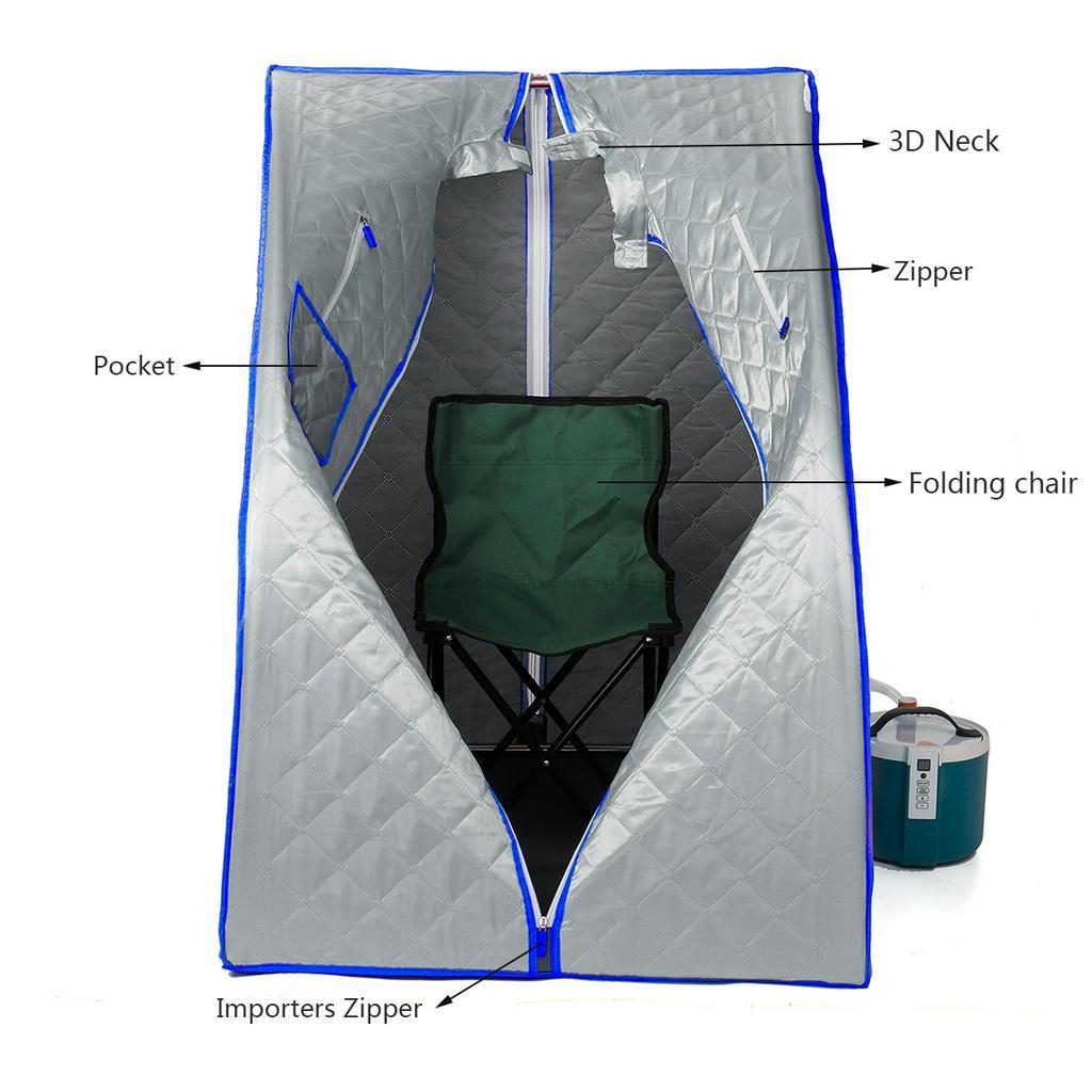 1000W 2L Infrared Room Shower Cabin Bathhouse Sauna Bag Steam Shower Generator SPA Loss Weight Calories Burned Sauna Portable Tent