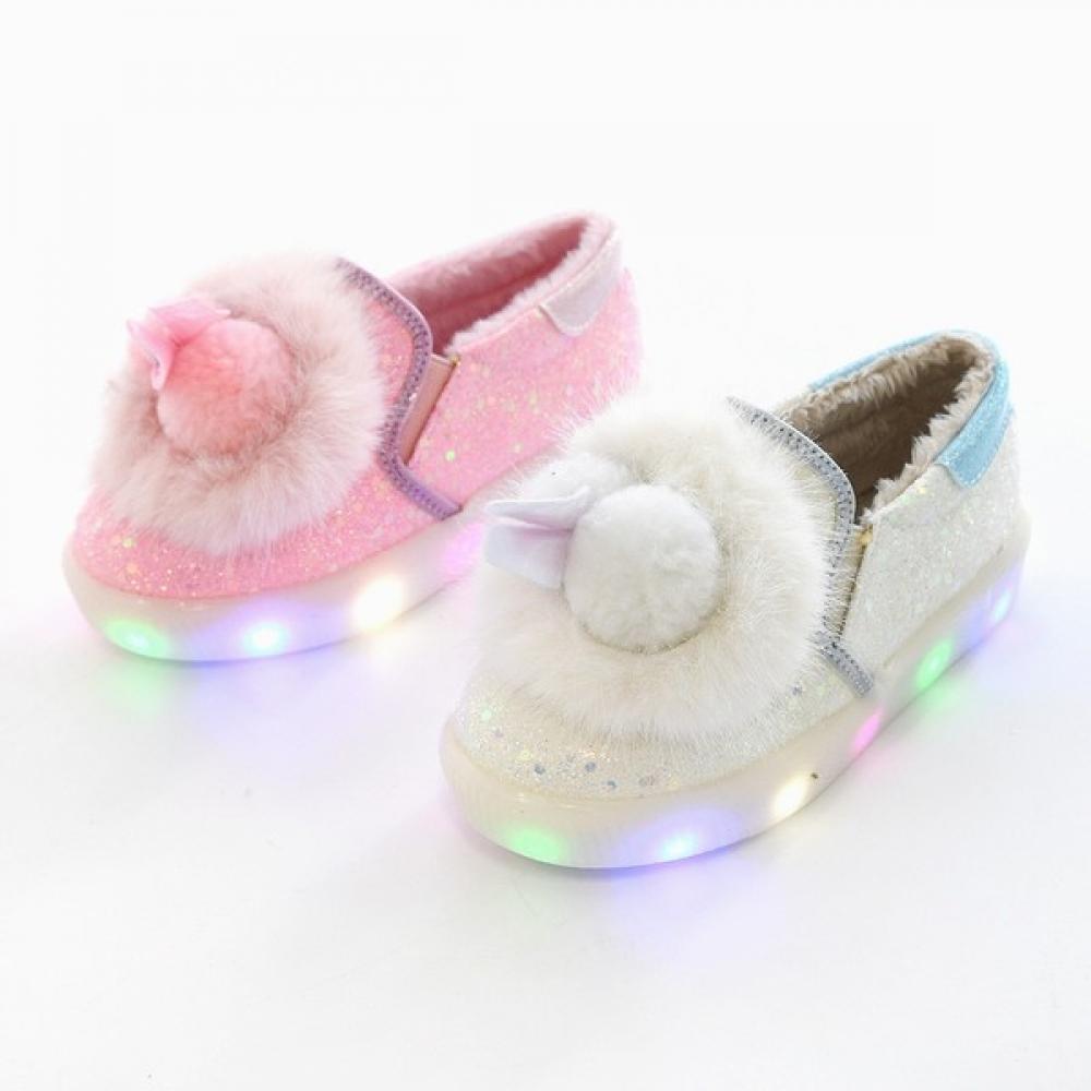 

Levisfoot Benistyle Rabbit Fur Led Kids Winter Slip On Pink/200mm