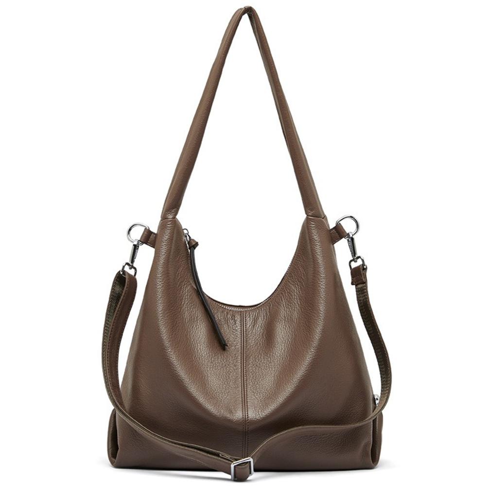 

Zency 100% натуральная кожа модная женская сумка через плечо кофейный