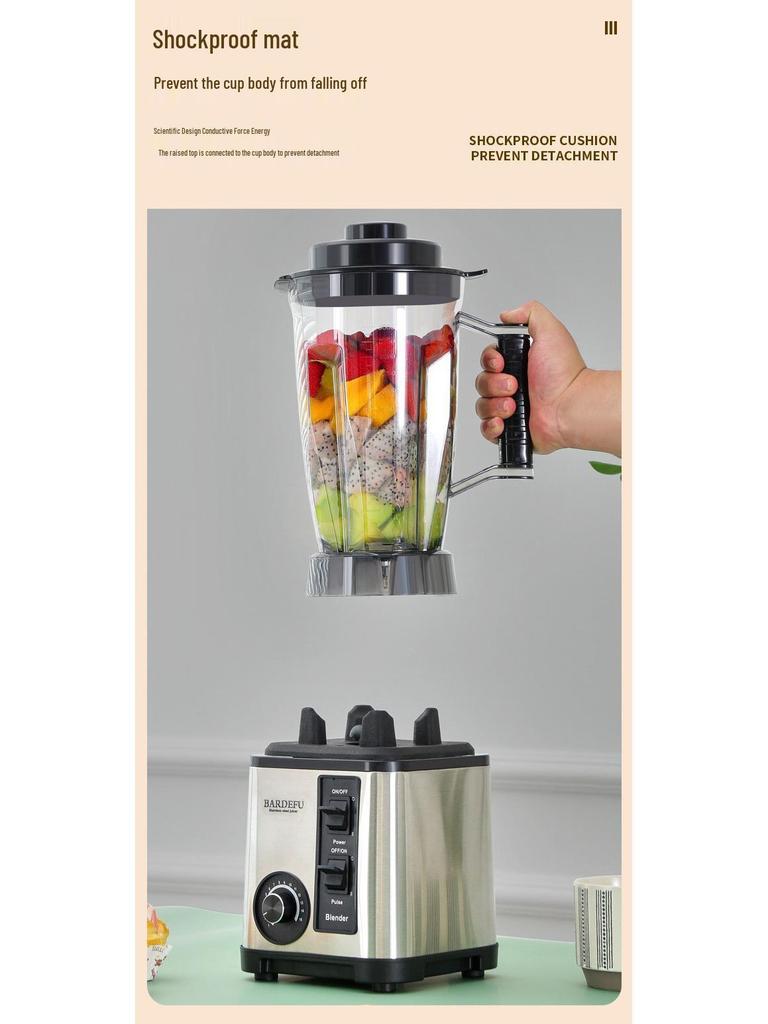 Stainless Steel Large Capacity Food Processor & Blender - Juicer, Mixer, and Meat Grinder