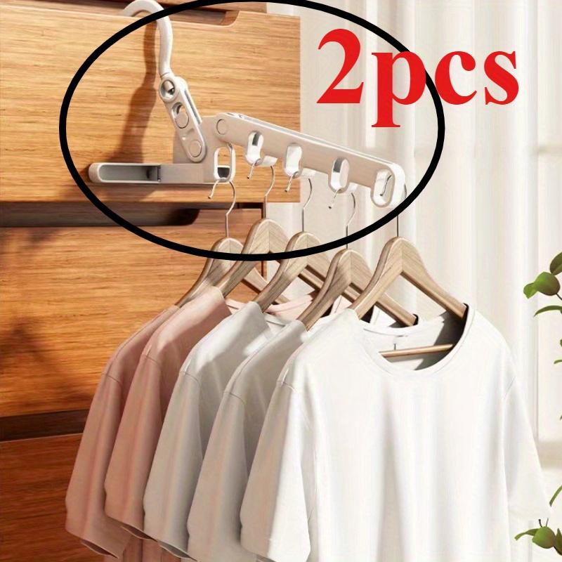 2pc Travel Folding Hanger Bold Multi functional Wall Mounted Five hole Hanger Portable Student Indoor Hanger for Business Travel