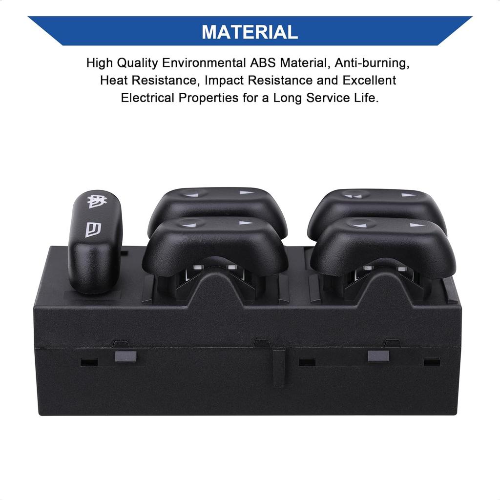 Power Master Window Switch, Compatible with 2004-2008 Ford F150, 2003-2006 Ford Expedition, 2003-2008 Crown Victoria, Lincoln Mark LT, Mercury Grand