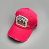 American Retro Letter Sticker Embroidered Baseball Cap Men'S And Women'S Sunshade Hole Wind Retro Cap