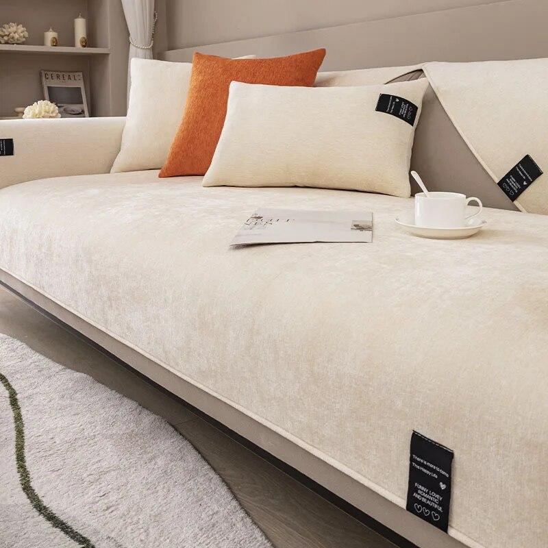 

Düz renk şönil kanepe kılıfı oturma odası için Modern kanepe yastığı Mat kanepe koruyucu sadelik kalın havlu ev dekor kapakları 70x70cm 1pcs