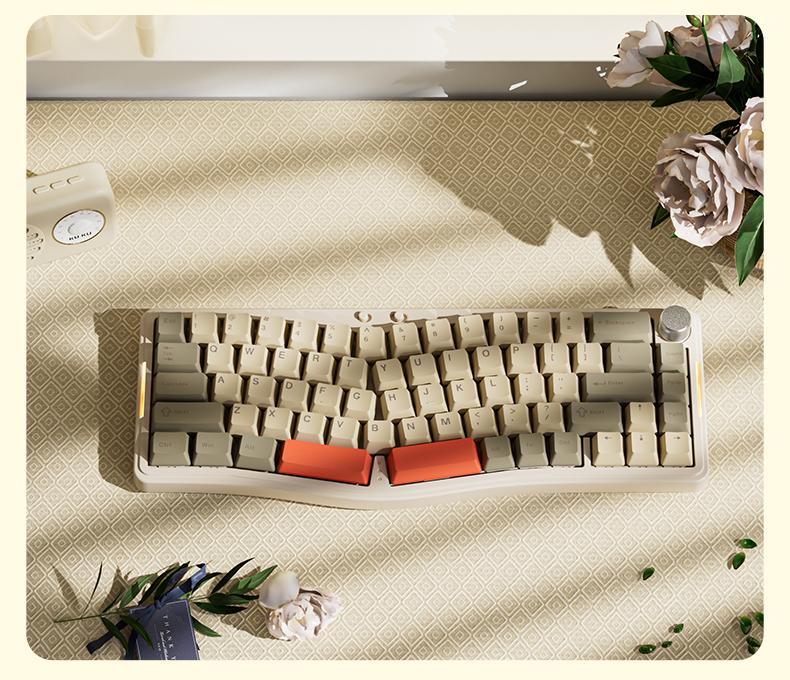 Ajazz AKS068pro Mechanical Keyboard Ergonomic Tri-Mode Gasket Structure VIA Solution Kit Finished Product