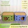 Spacious Breathable Felt Cat Bed for Large Cats