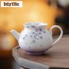 150ml Jade Mud Hand-painted Purple Flower Teapot Retro Tea Infuser Pot Tea Maker Kettle With Strainer Tea Ceremony Collection