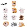 Display Box Collectibles 2Pcs Mini Dog Figurines Cute Resin Puppy Miniature Animal Figures Small Adorable Statue Decorations Ornaments for