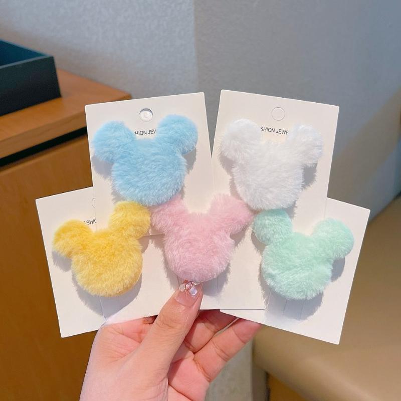 5Pcs Kawaii Star Hair Clip Plush Side Barrettes Fashion for Girls Daily School Party Wear Sweet Accessory Gift Set