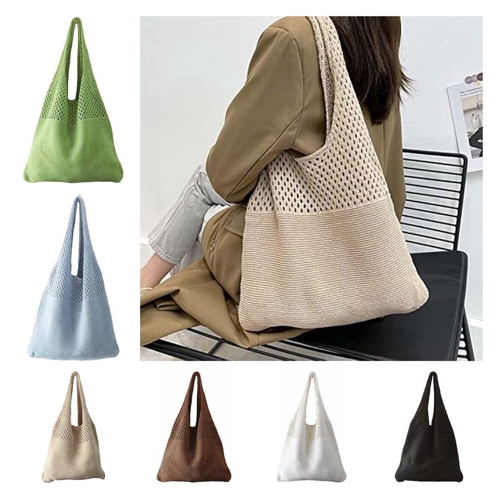 Vintage Knitted Shoulder Bag For Women, Elegant And Chic, Perfect For Daily Use, Large Capacity