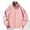 Unisex Plaid Stand Collar Jacket - Double-Sided Wear, Trendy, Casual, Versatile, High Quality for Spring & Autumn