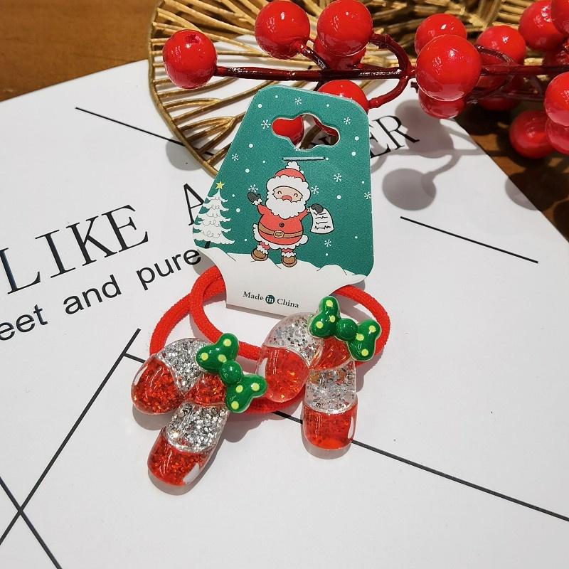 

2Pcs/Set 2026 Christmas Hair Accessories Girls Festive Santa Claus Hair Ties Cute Red Hairpin Kid Holiday Party Hairpins