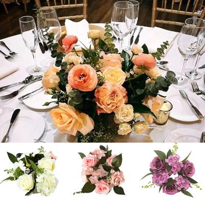 Schöne künstliche Pflanze handgefertigt Tisch Kerzenständer Blume Rose