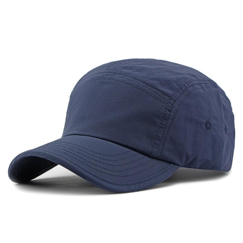 Japanese Retro Quick-Dry Color-Block 5-Panel Baseball Cap with Sun Protection for Outdoor and Mountaineering