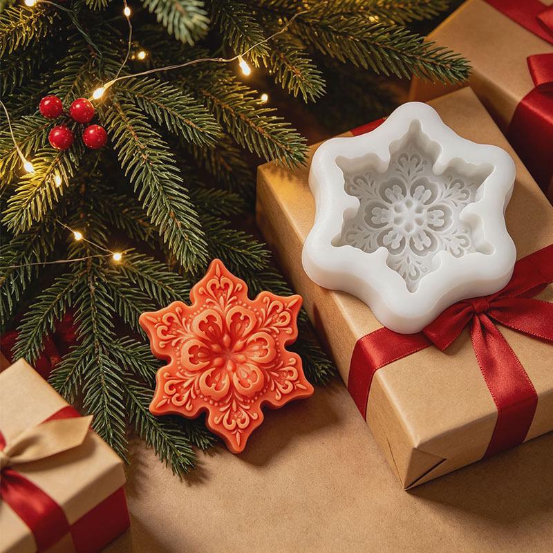 Handmade Christmas Snowflake Silicone Mold for Aroma Stones and Plaster