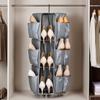 Multifunctional Oxford Fabric Hanging Shoe Storage Bag With Three Layers For Home Organization