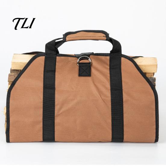 Large Capacity Firewood Storage Carrier Bag with Handle, Heavy Duty Log Tote, Durable for Camping Oxford Cloth Holder Indoor And Outdoor Use Fireplace