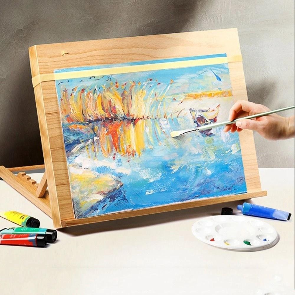 Multifunction Beech Wood Table Easel Adjustable Sketch Easel Art Painting Easel  Painting