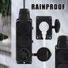 16A 250V EU Wasserdichte Steckdose mit Regenschutz Außenbereich Industrie Steckdose 1/2/3-fach Kabellose Verlängerungssteckdose Steckdosenleiste IP54
