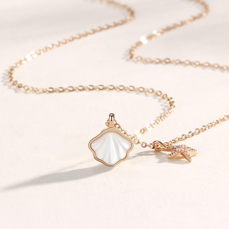 A Shell Starfish Shell Necklace Women's Niche Exquisite Ins High-end Design Pendant