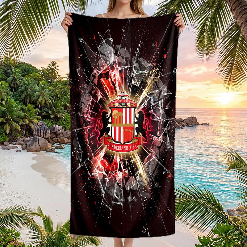 Asciugamano da Spiaggia Calcio Sunderland Morbido Microfibra Asciugamano Estivo Asciugatura Rapida Assorbente per Spiaggia Piscina Viaggio
