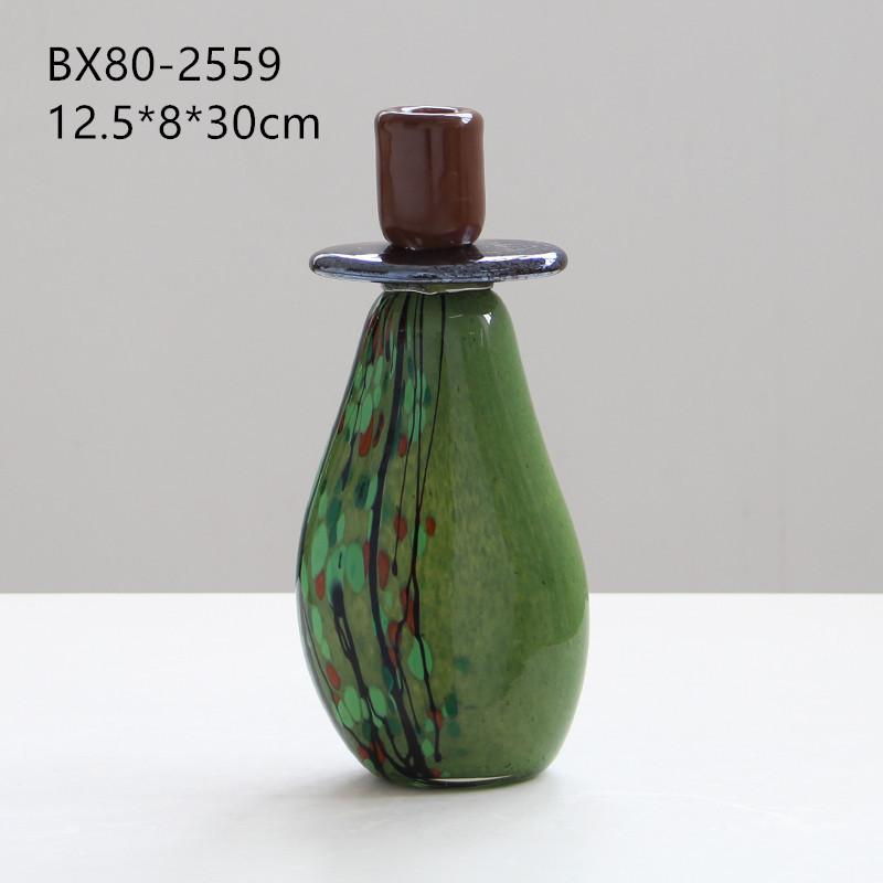 Nordic Colored Glass Candle Holder Trendy Restaurant Decor Minimalist Wedding Home Decoration