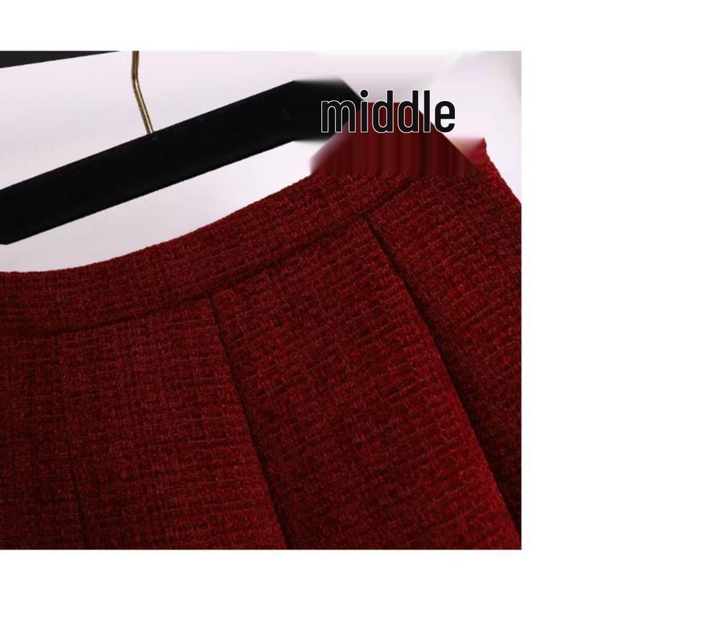 Women's Festive Slim-Fit Coco-Style Suit Skirt Set - Spring/Autumn 2026