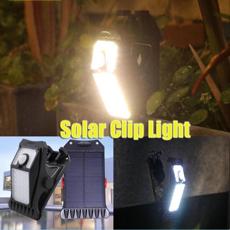 

Светодиодные солнечные садовые светильники, уличные солнечные светильники с клипсами, водонепроницаемые, с датчиком движения, для кемпинга, с уличным ландшафтным украшением на стену 1 pc