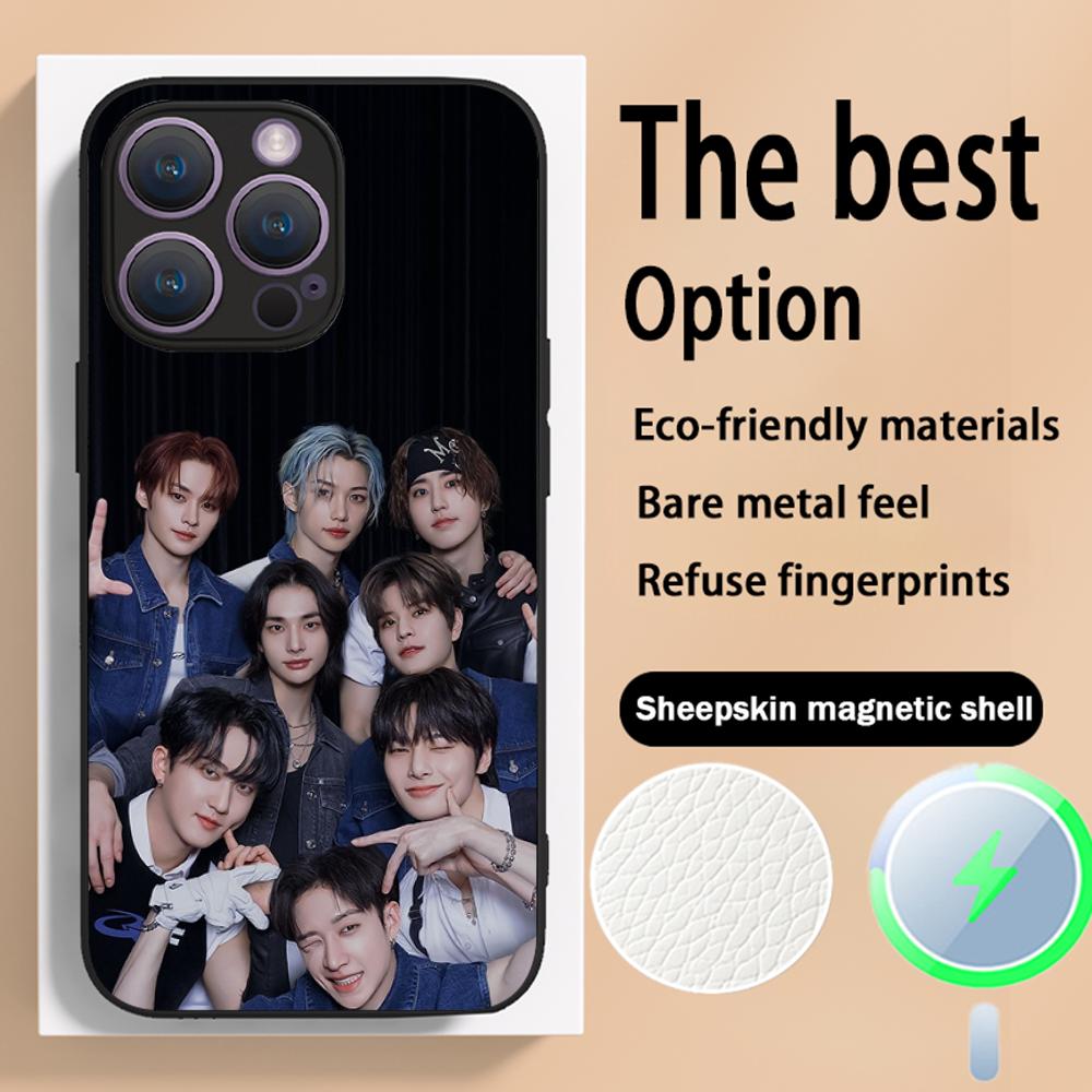 S-str-ay Coo kidEs Poster Design Phone Case For iPhone 16 15 14 13 12 11 Plus Pro Max High-end Luxury Magsafe Sheepskin