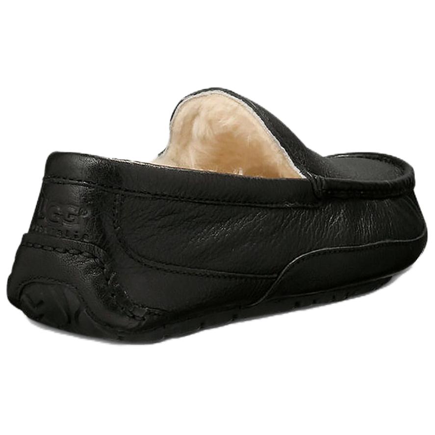 UGG Ascot Pantofi Casual cu Top Scund din Piele de Vacă cu Două Straturi Bărbați adidași Negru 5379B-BLK