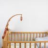 Clamp Mount Baby Crib Mobile Wood Grain Infant Bed Decor Detachable Bed Hanging Toy  Infant Bed