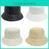 Fisherman Grid Pattern Hat Goose Down Fill Pure Color Versatile Style Warm Cap