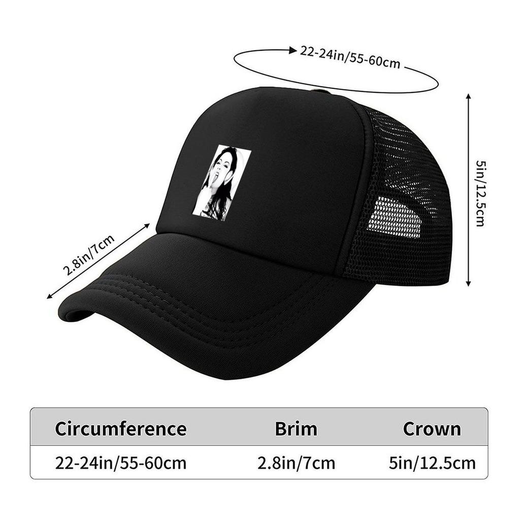 “Mystery Woman Portrait, Minimalist Art” Mesh Baseball Cap