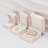 Luxury Exquisite PU Leather Proposal Ring Box, Wedding Diamond Ring & Jewelry Gift Storage Box