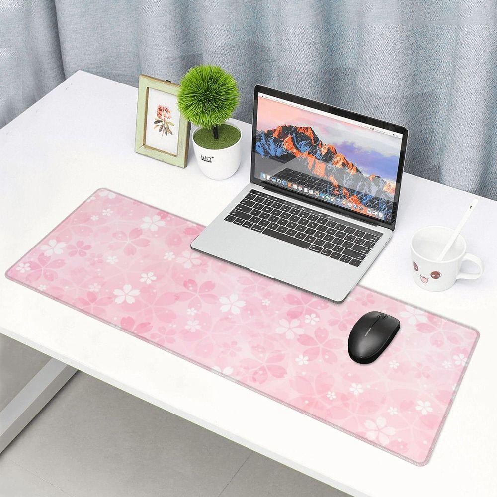 Mousepad Roz Flori de Cireș Paduri de Birou Margini Cusute Covoraș de Birou Acasă