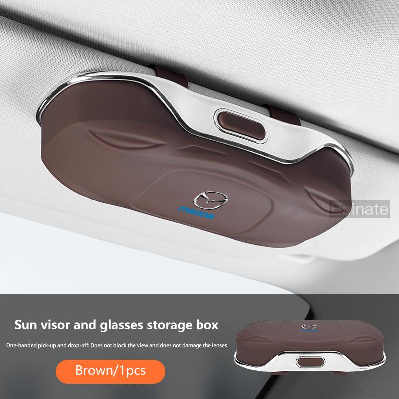 For Mazda SKYACTIV Axela Atenza CX30 CX5 CX8 CX9 MX5 RX8 Car Visor Sunglasses car Glasses Case Glasses Holder Glasses Clip Box