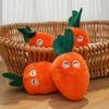 Plush Carrot Dog Toy Cute Squeaky Carrot Dog Chew Toy Soft Puppy Teething Toy for Dogs Anxiety Relief Interactive