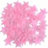 100/500pc Glow-in-the-Dark Star Stickers Self-Adhesive Luminous Wall Decals Festive Ambiance Ceiling Decor for Home Room Bedroom