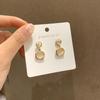 Silver Needle Diamond Stud Earrings: Elegant, Simple Design for Women