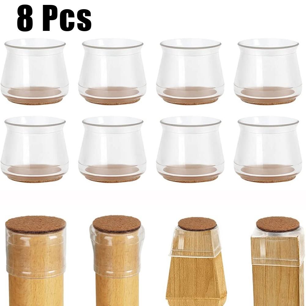 24x Vylepšené kluzáky Chrániče podlahy pod nohy židlí Krytka Podložka Pro dřevěné podlahy