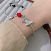 Elegant Butterfly Rose Alloy Bracelet Exquisite Design For Men Women And