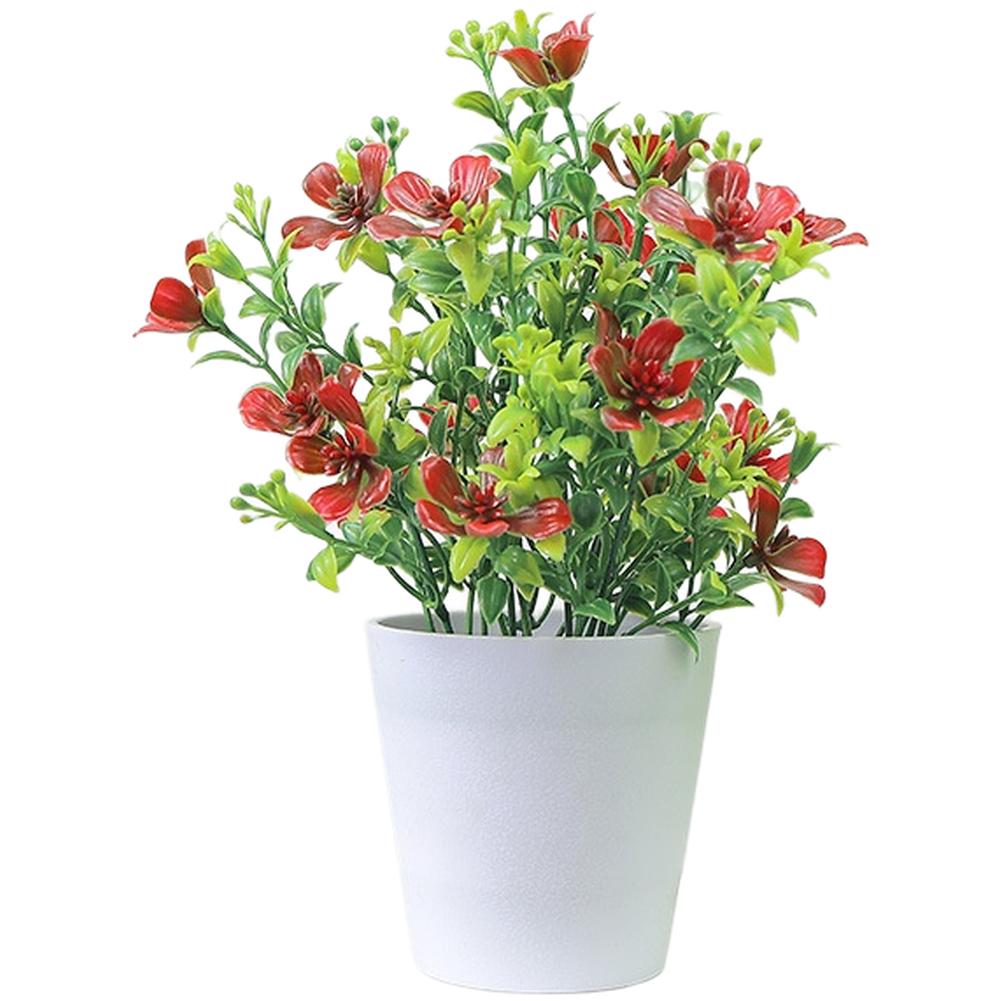 Fake Flower Set for Wedding Tablescape Desktop Home Decor Plastic Artificial Arrangement with Realistic Details 22x15cm