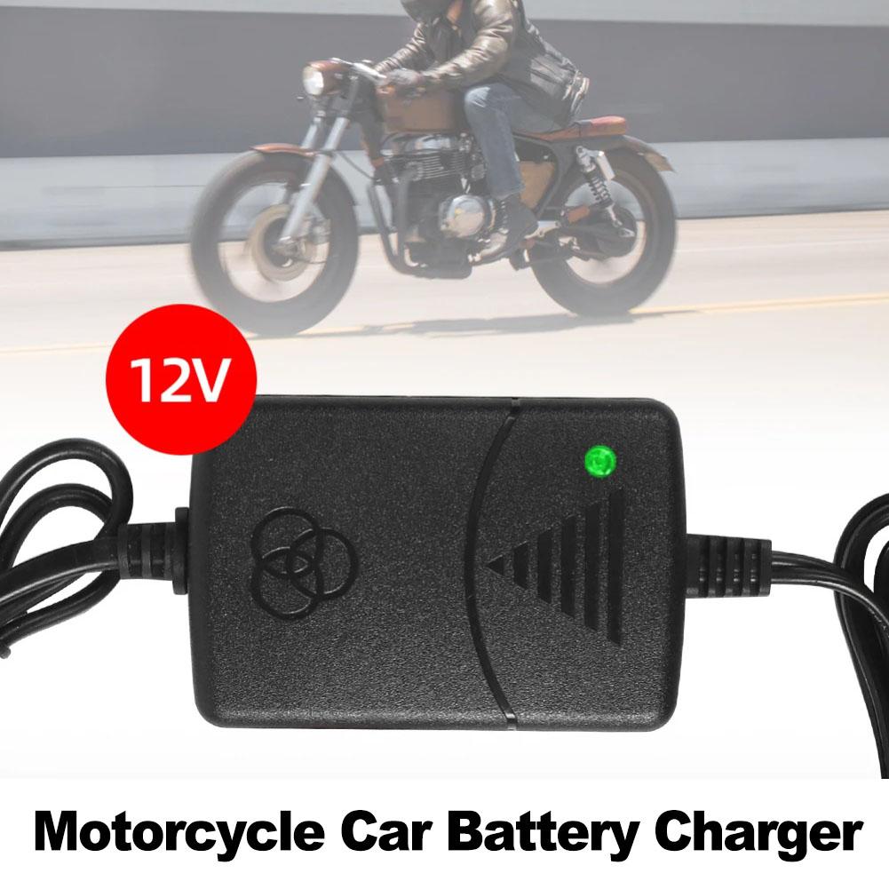 For Smart 12V 1300mA Car Battery Charger for Sealed Acid Batteries Suitable for Motorcycles and Electric Devices