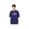 Li Ning Reignite Series Letter Round Neck Loose Comfortable Casual Sports Short Sleeve T-Shirt Unisex T-Shirt Shadow-Purple Blue AHSU235-5