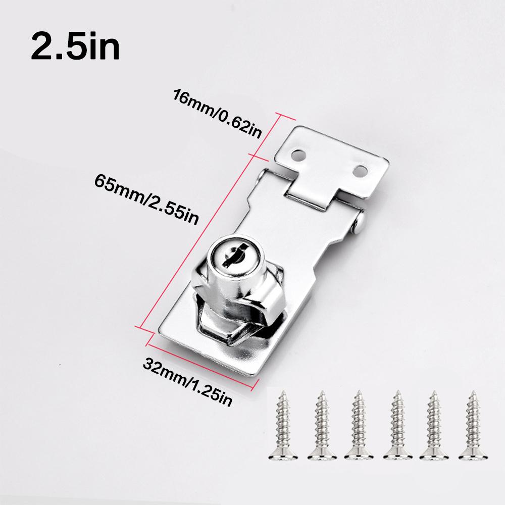 

Запирающая проушина Сверхпрочная запирающая проушина-скоба с ключами Навесной замок Шкаф Сарай Гараж Замок Офисный шкаф Замок безопасности Фурнитура серебряный