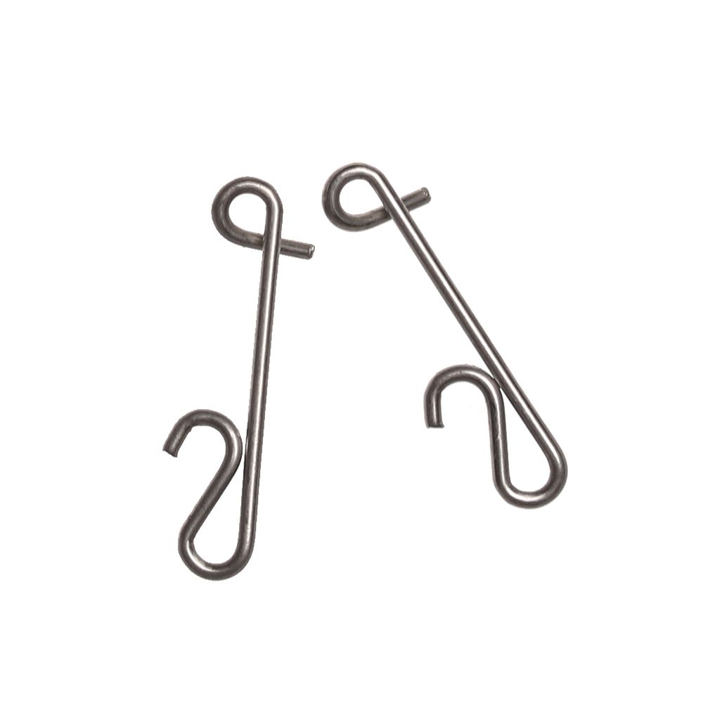 50 Pcs Stainless Steel Fishing Hanging Snap Barrel Swivel Fast Lock Connector Line Tackle Portable Durable High Quality