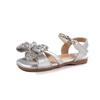 Girls Beach Shoes Open Toes Shiny Crystal Kids Sandals Non-slip Soft Sole 2025 Summer New Kids Princess Shoes Elegant Hook&loop