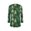 Women's Fashion Christmas Print Jacket Long Sleeve Casual Cardigan Coat