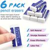 Large White Pencil Erasers | for School and Office Drawing Art